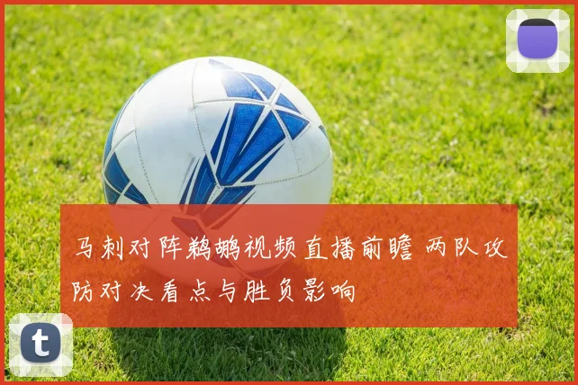 马刺对阵鹈鹕视频直播前瞻 两队攻防对决看点与胜负影响